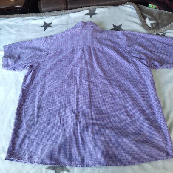 VTG Peanuts Shirt I've Had Enough Womens 18/20W Purple Plaid Short Sleeve Button - Picture 7 of 10